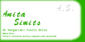 anita simits business card